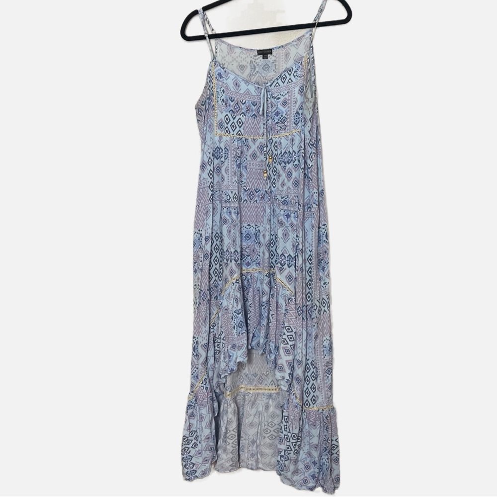 Coco + Carmen patchwork boho high low dress size S/M